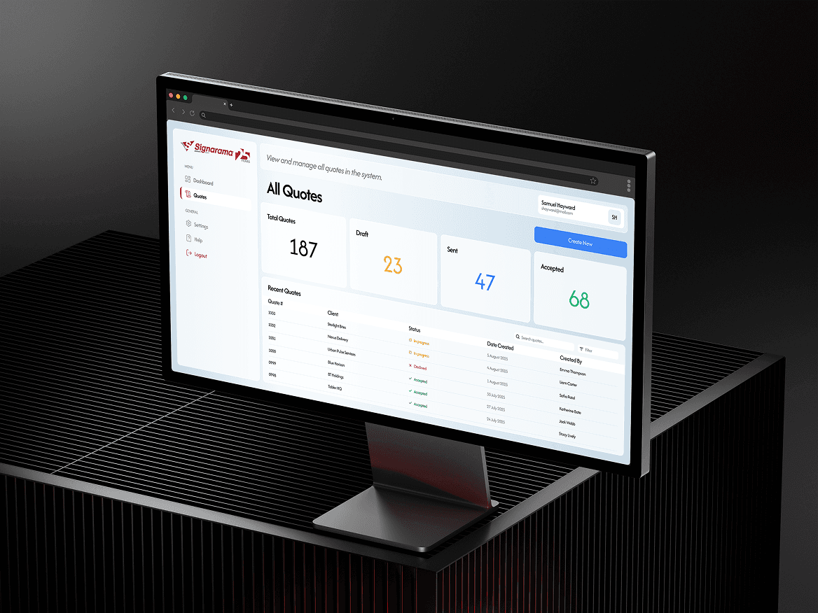 Signarama All Quotes Mockup