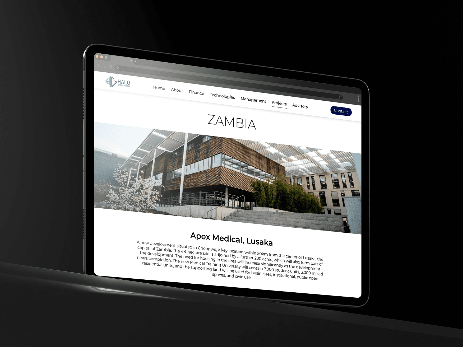 Halo Group Africa Projects Mockup