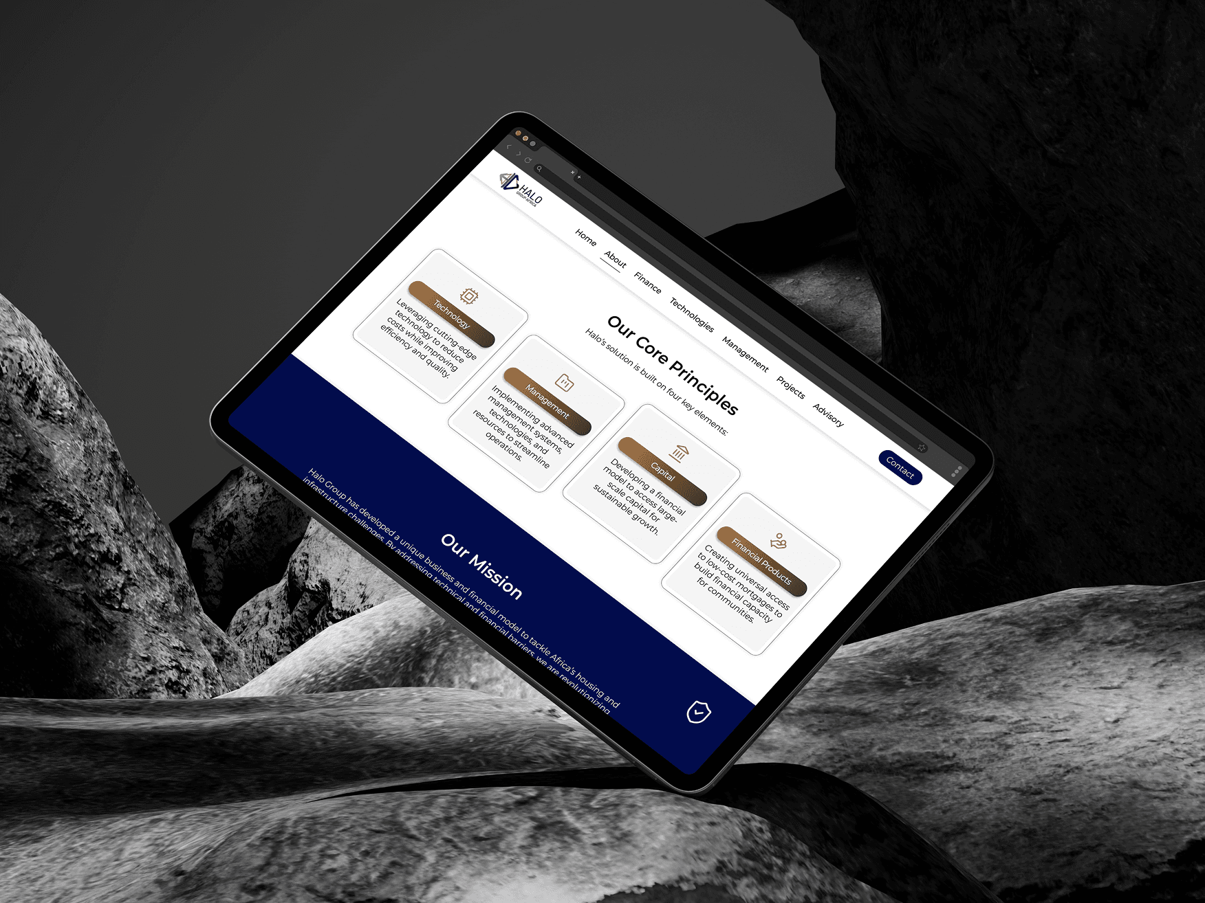 Halo Group Africa Core Priciples Mockup